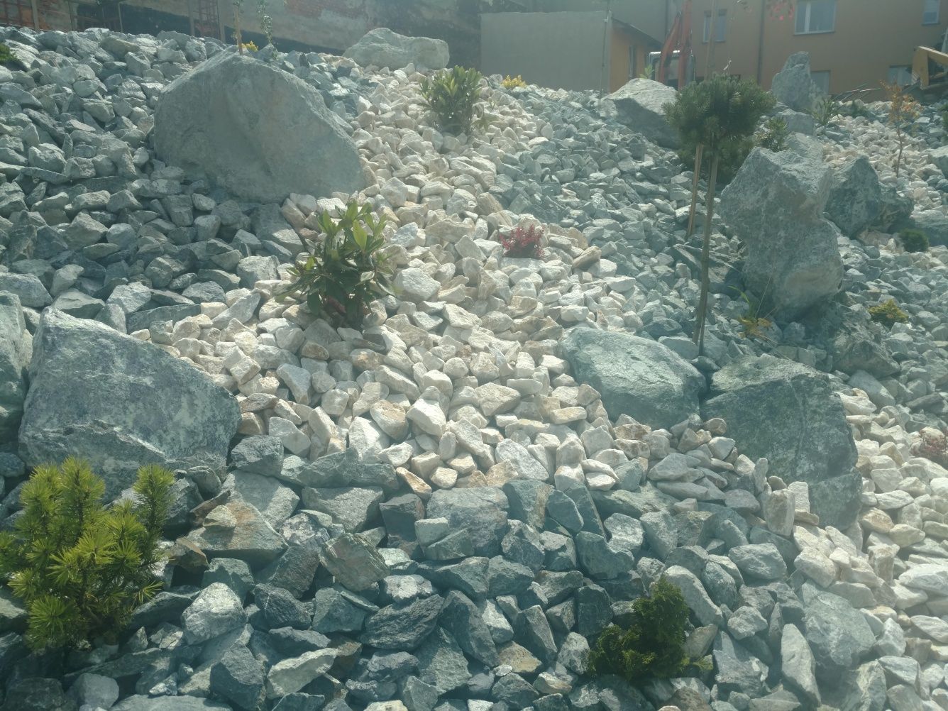 Kamień zielony serpentynit do gabionu gabionowy łupek granitowy grys