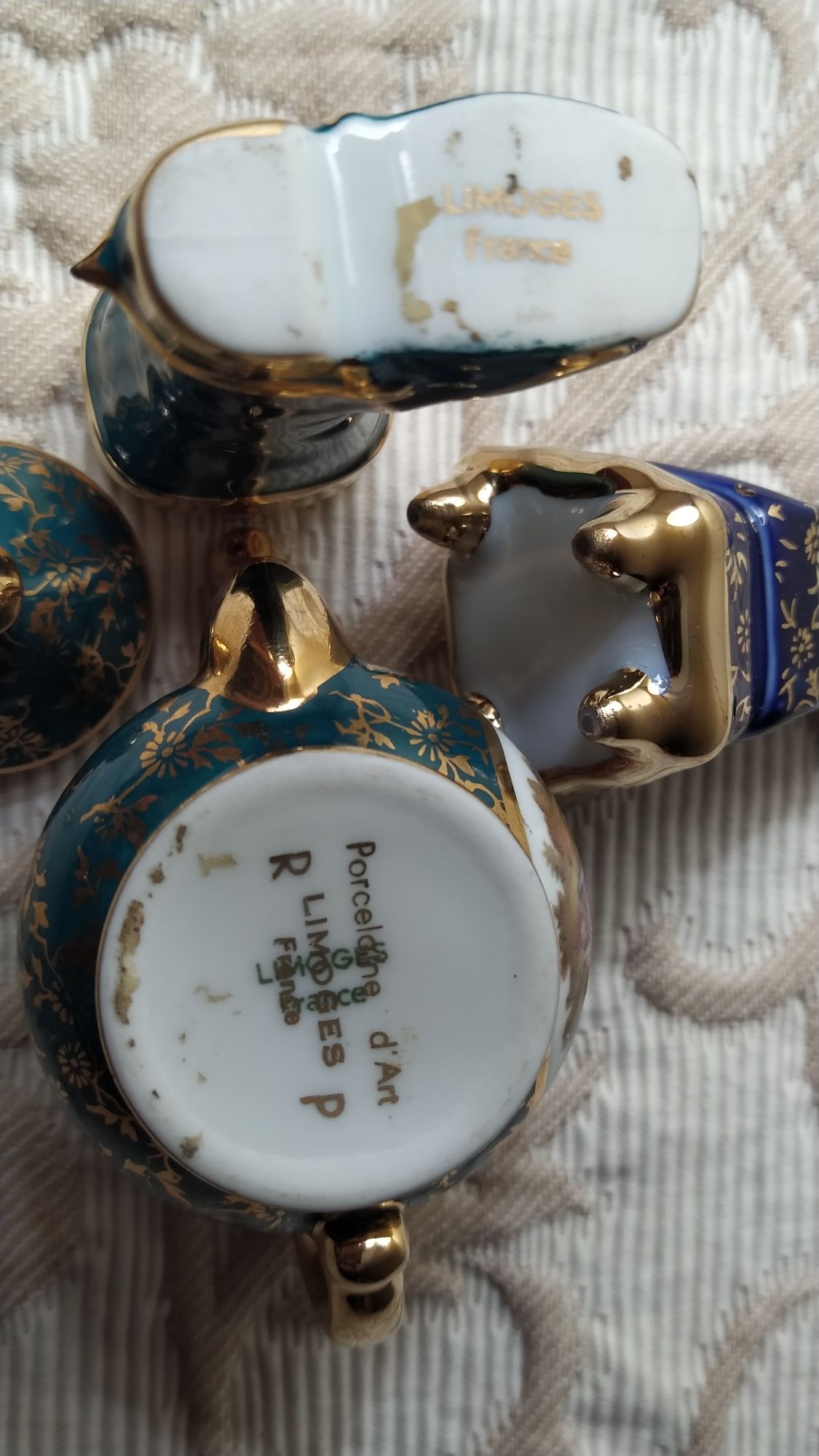 Limoges, peças miniatura em porcelana