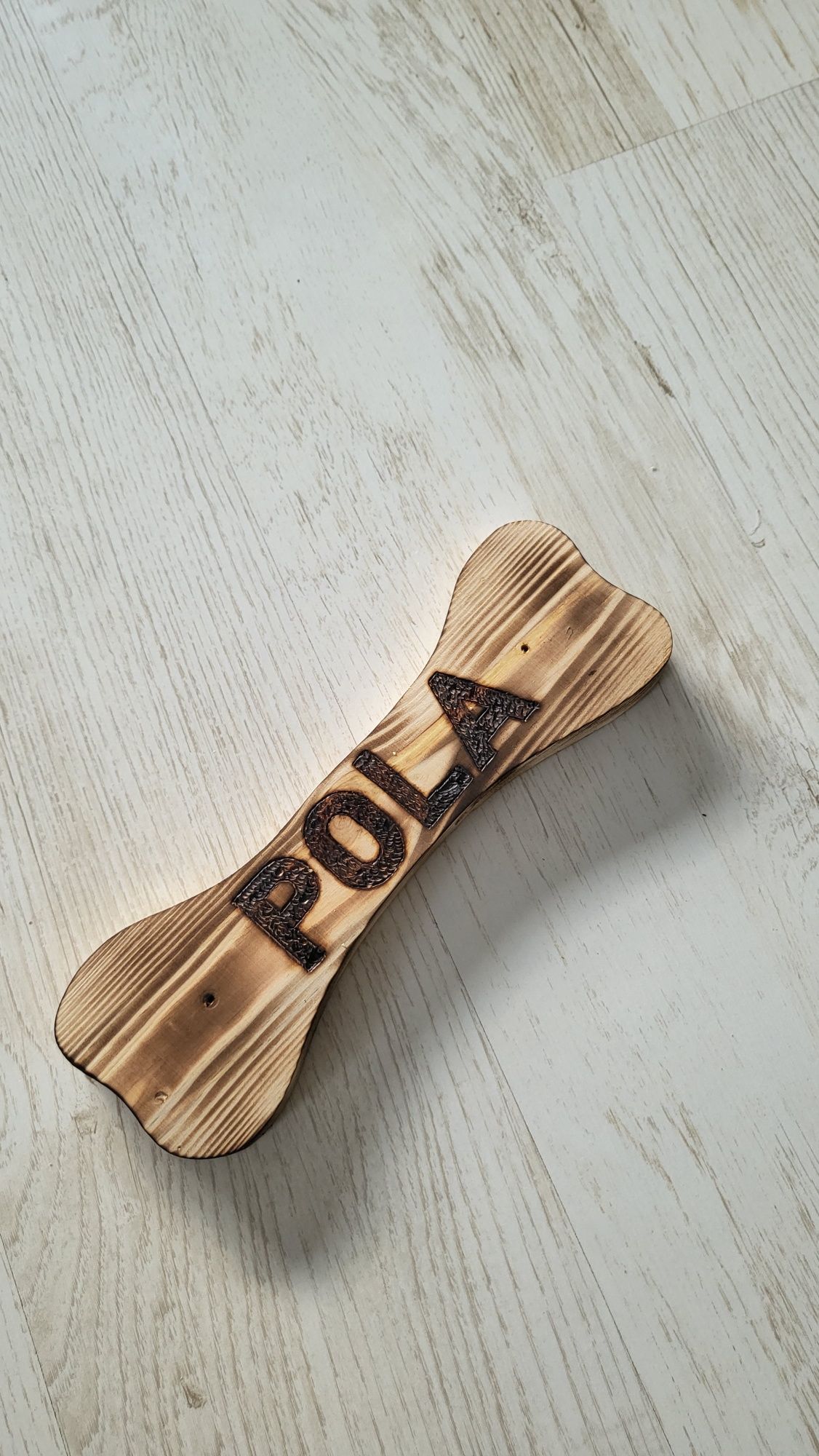 Kość z imieniem dla psa na budę tabliczka imię psa dla pupila