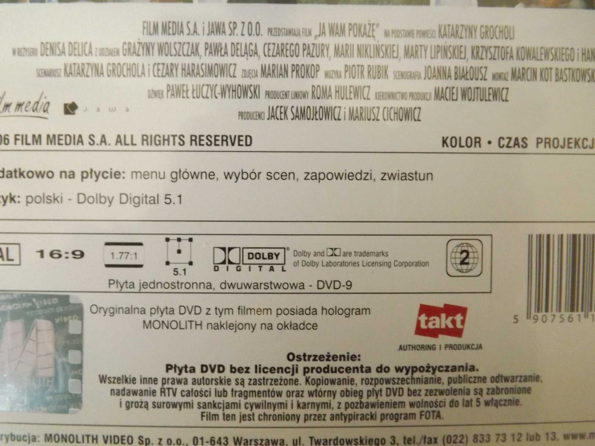 Ja wam pokażę, nigdy w życiu dvd film