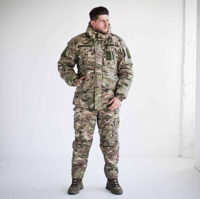 ЗИМНЯЯ военная форма на флисе, куртка и штаны мультикам
