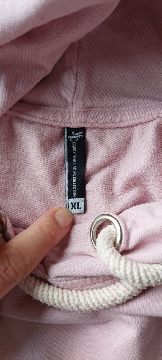 Carry Young r.XL różowa bluza / kaptur / kieszenie