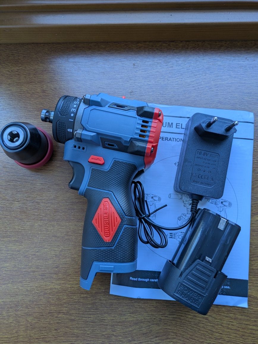 Шуруповёрт бесщеточный 16.8v