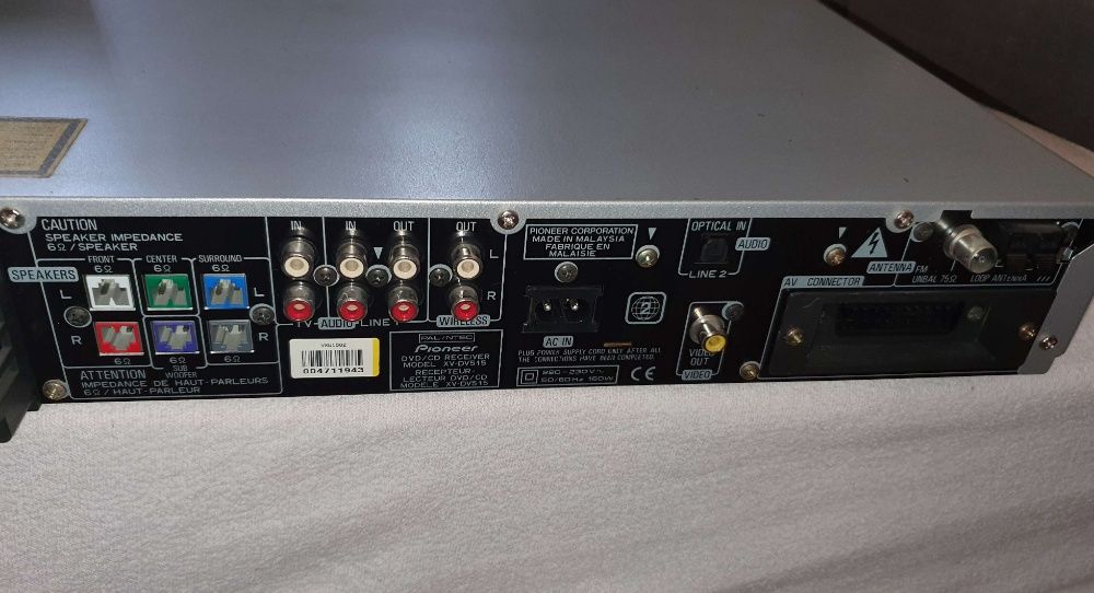 Sistema colunas surround 5.1 DTS Pioneer XV-DV515 Leitor CD/DVD -Porto