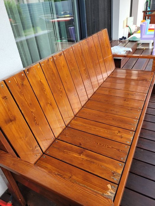 Ławka ogrodowa z modrzewia syberyjskiego