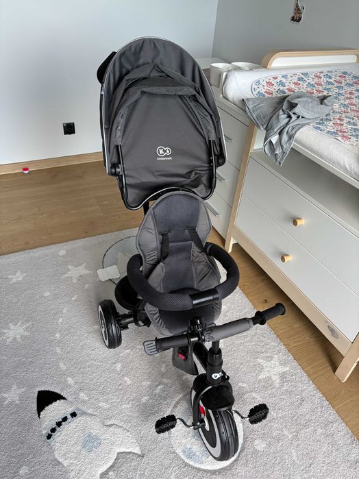 Kinderkraft, Aston, rowerek trójkołowy, Malachite Grey