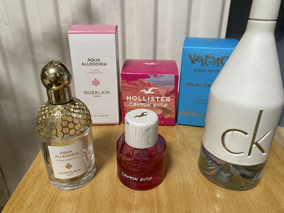 PUSTE flakony po perfumach CK2 Hollister Guerlain