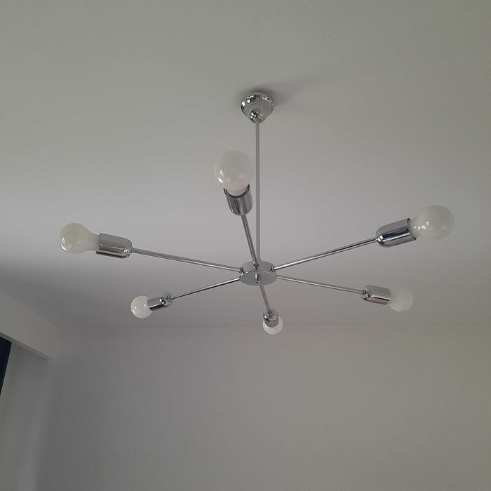 Żyrandol na 6 żarówek loft