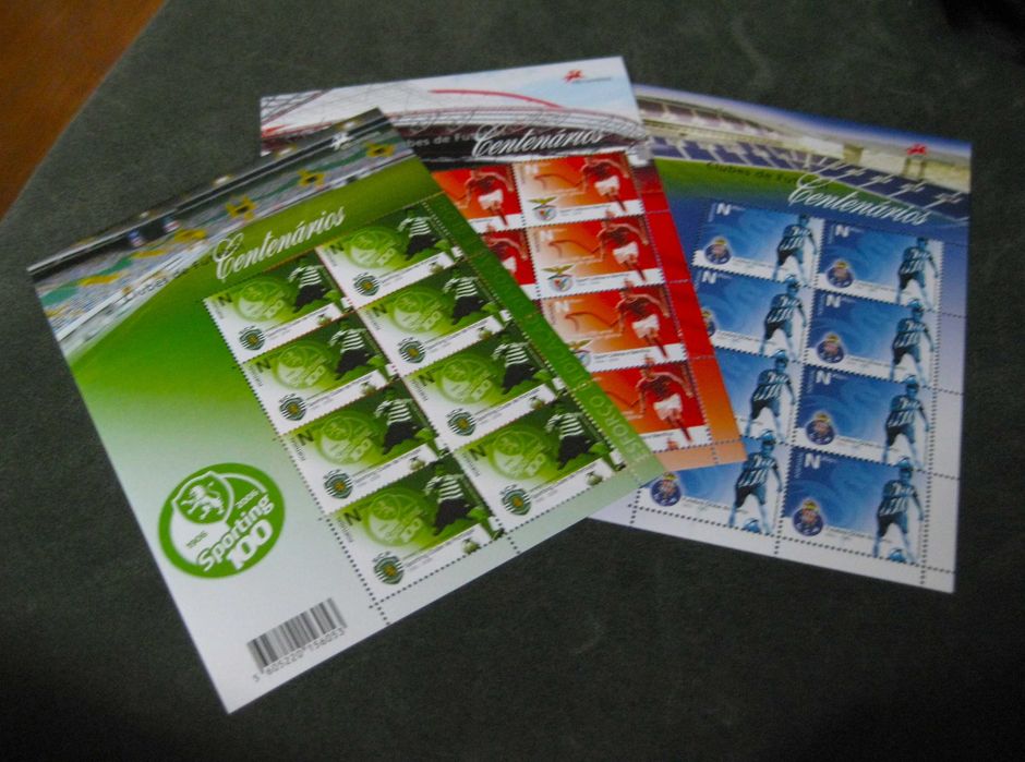Folhas Miniatura Nº 26/28 – Clubes de Futebol Centenários