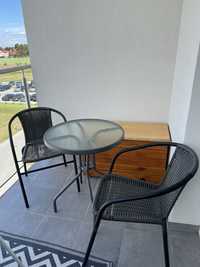 Zestaw mebli balkonowych ogrodowych stolik i dwa krzesła