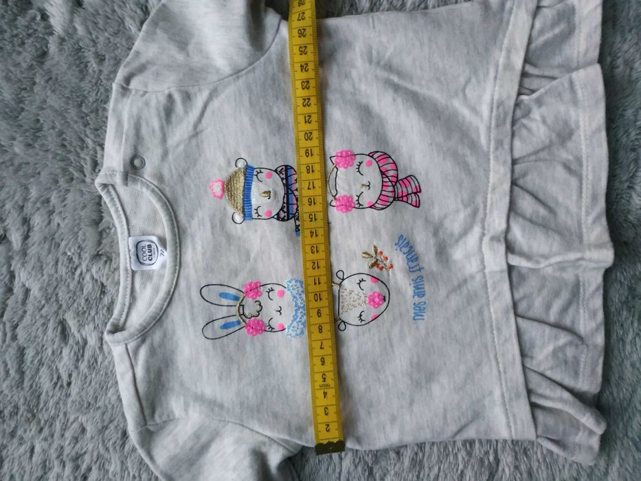 Bluzka z zimowym motywem/beżowa/Cool Club/Smyk/r.74