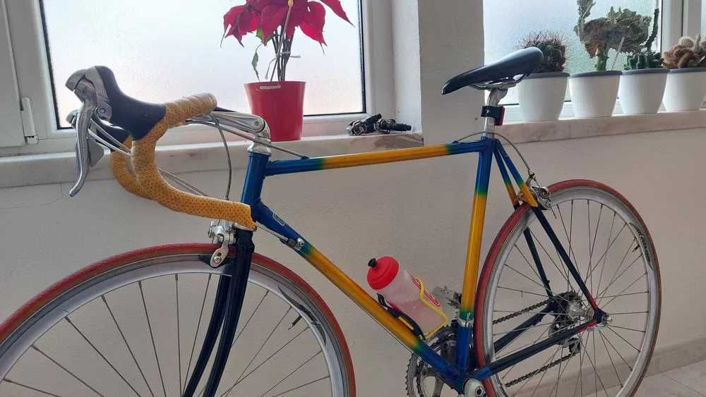 Bicicleta estrada clássica, quadro reynolds, aros campagnolo