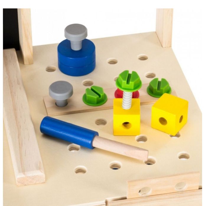 Drewniany zestaw majsterkowicza warsztat XXL - 75 elementów zabawka