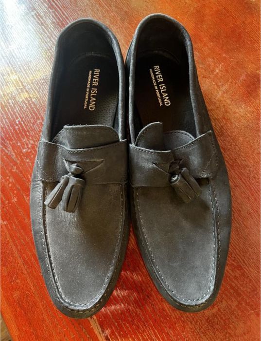 Чоловічі туфлі лофери з натурального нубуку