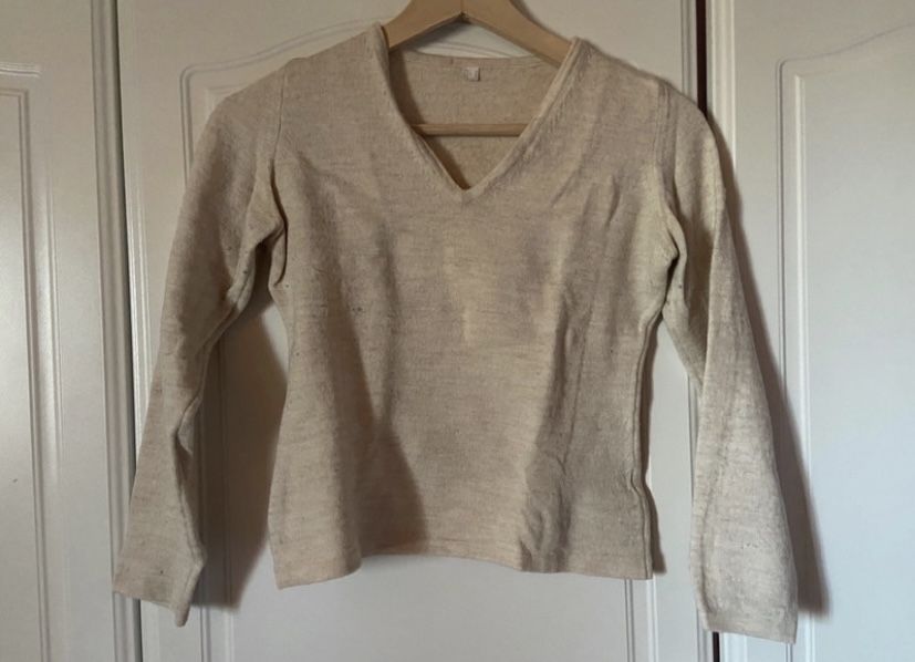 Camisola beje de algodão