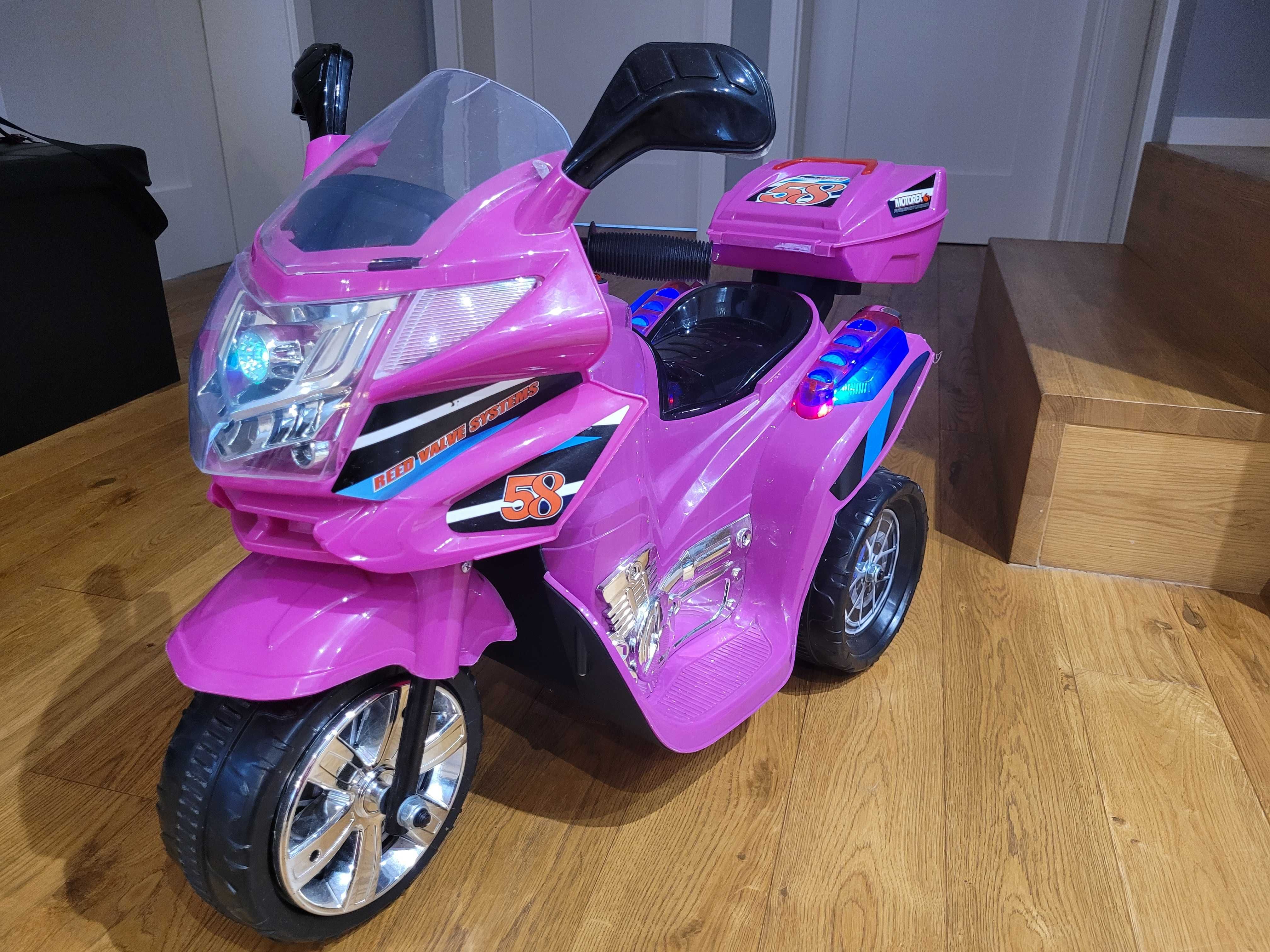 Motor motorek elektryczny dla dziewczynki super prezent Dzień Dziecka