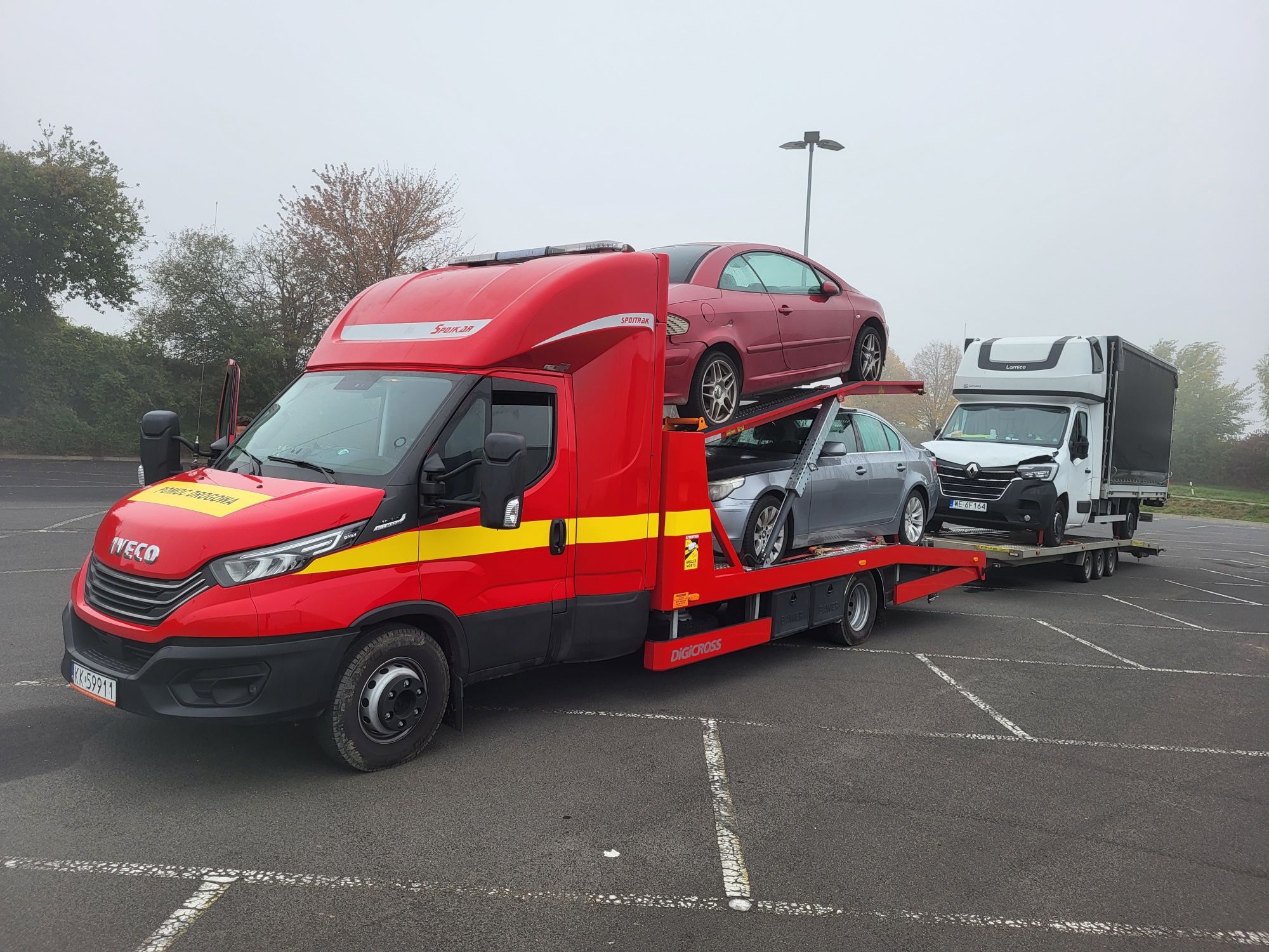 Laweta Transport samochodów Niemcy Francja Belgia Holandia Włochy