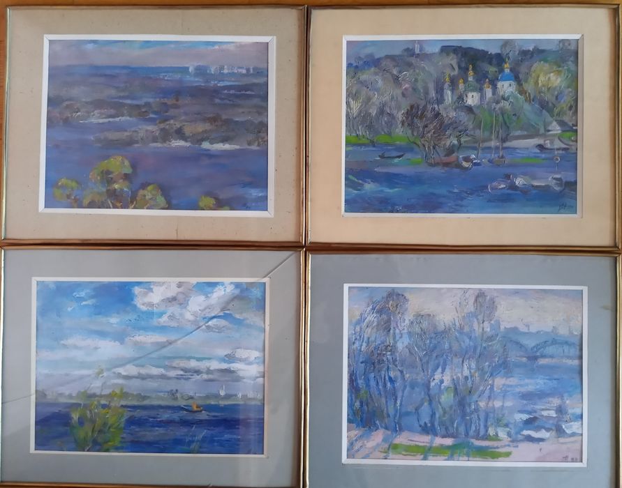 Картина Генриха Нечипоренко из серии "Днепровские пейзажи Киева".