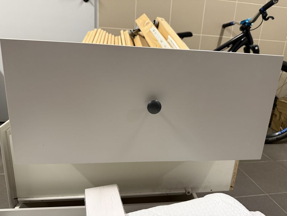 Łóżko 160x200 IKEA Hemnes szare z materacami