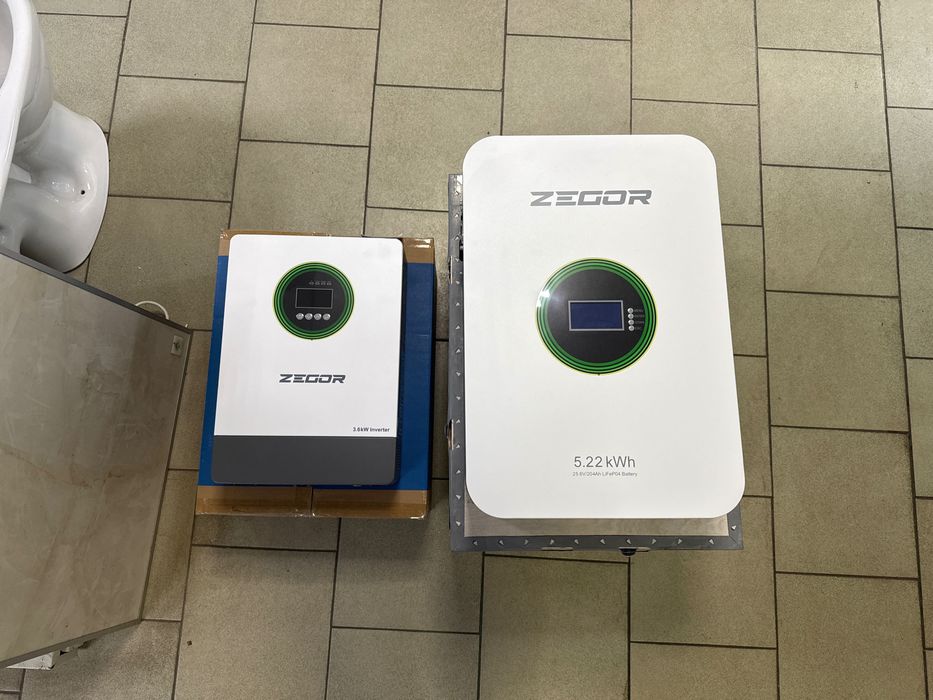 Зарядна станція. ДБЖ, інвертор Zegor YCA3600A 3,6 кВт + АКБ 5,22 кВт