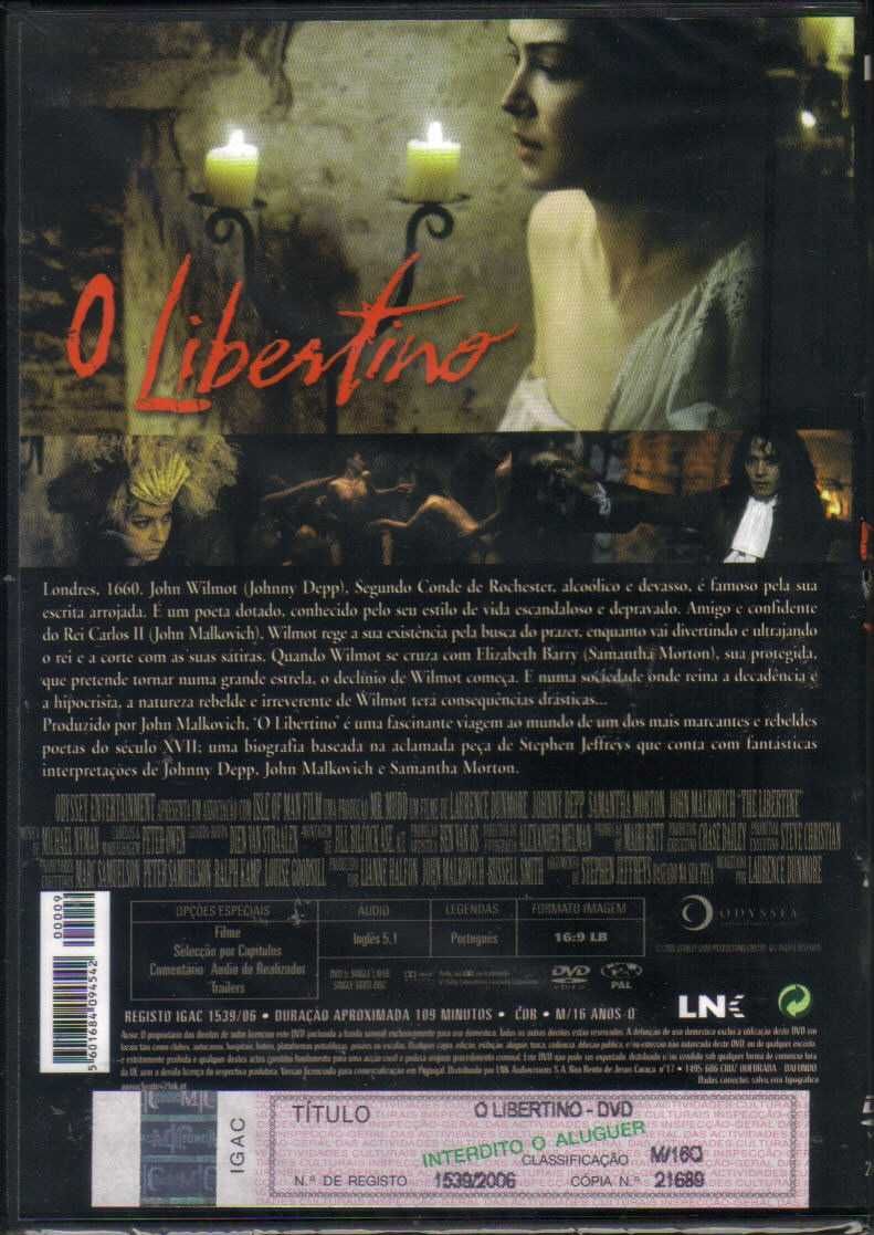 Filme em DVD: O Libertino - NOVO! SELADO!