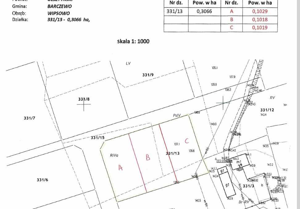Działka budowlana Mazury przy Lesie