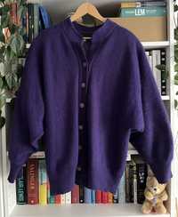 Sweter kurtka 80% angora puchaty vintage Korea M/L/38/40