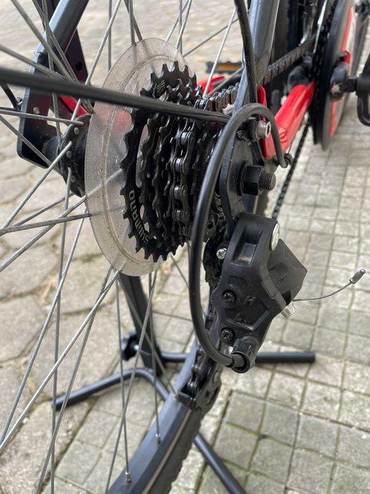 BICICLETA VERMELHA PASSEIO BTWIN 26'' para mulher (mais de 1,50m)