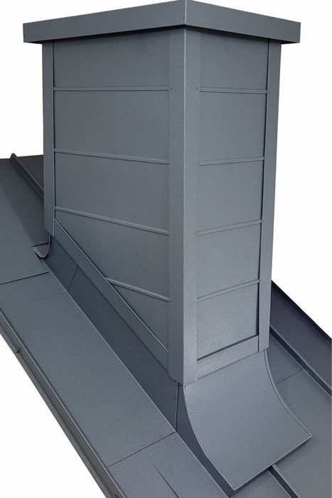 Opierzenie dolne komina PTS ral 7016 mat