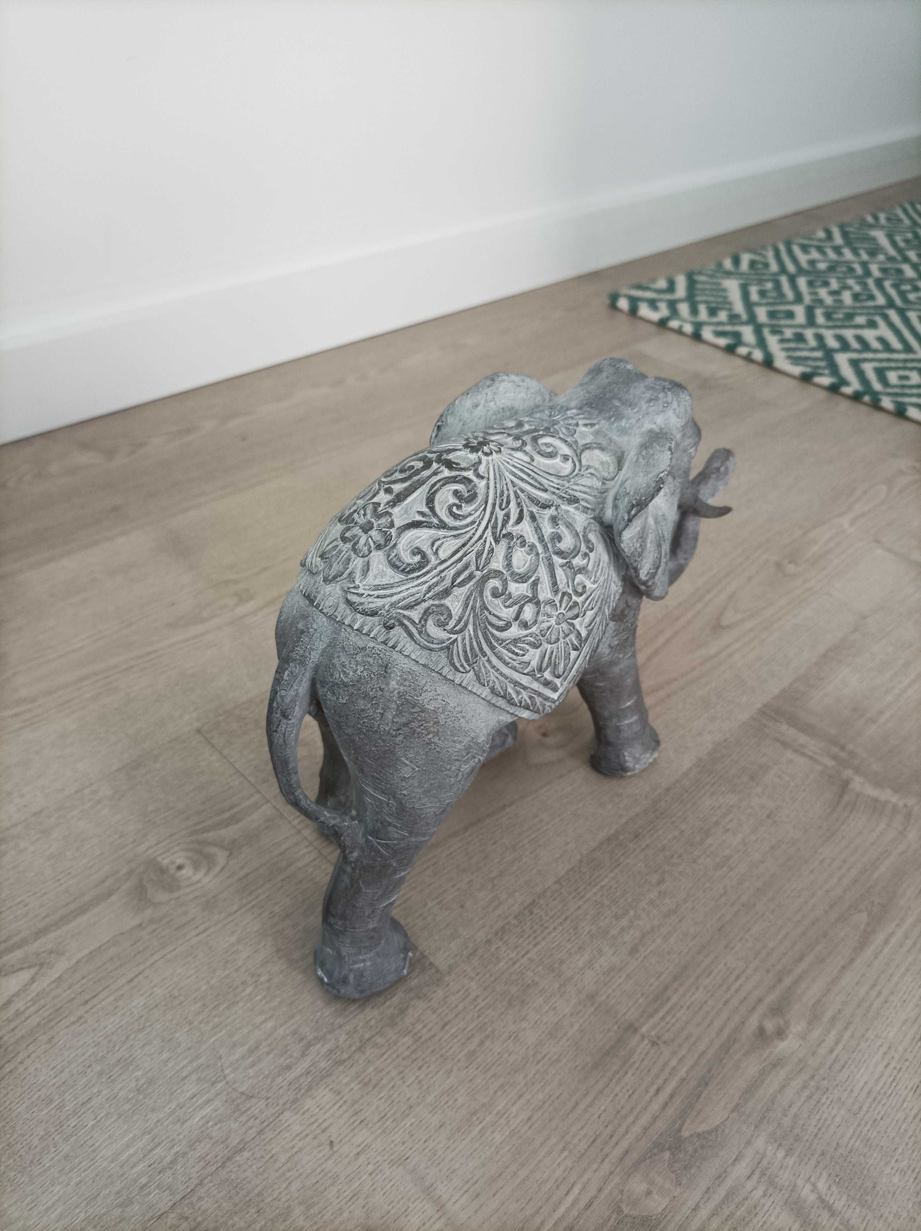 Estatueta Decorativa Elefante Branco