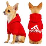 Bluza ocieplana dla psa małego szczeniaka model sportowy „Adidog” XS