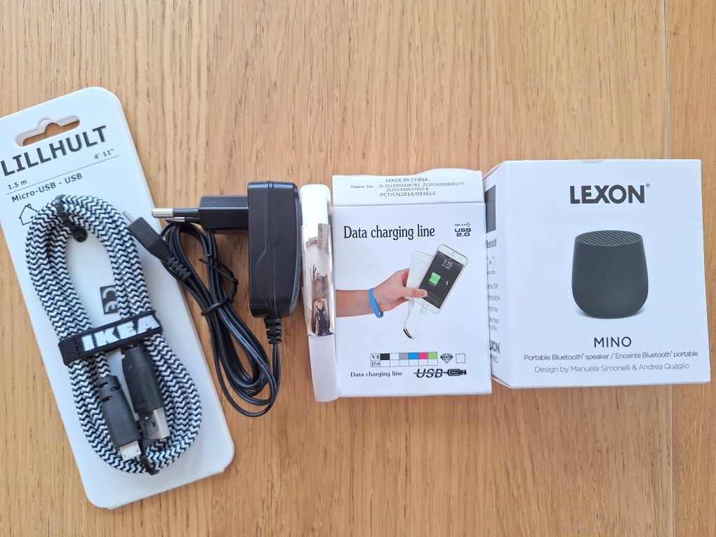 Ikea Lillhult micro USB do USB 4'11", ładowarka podróżna, głośnik