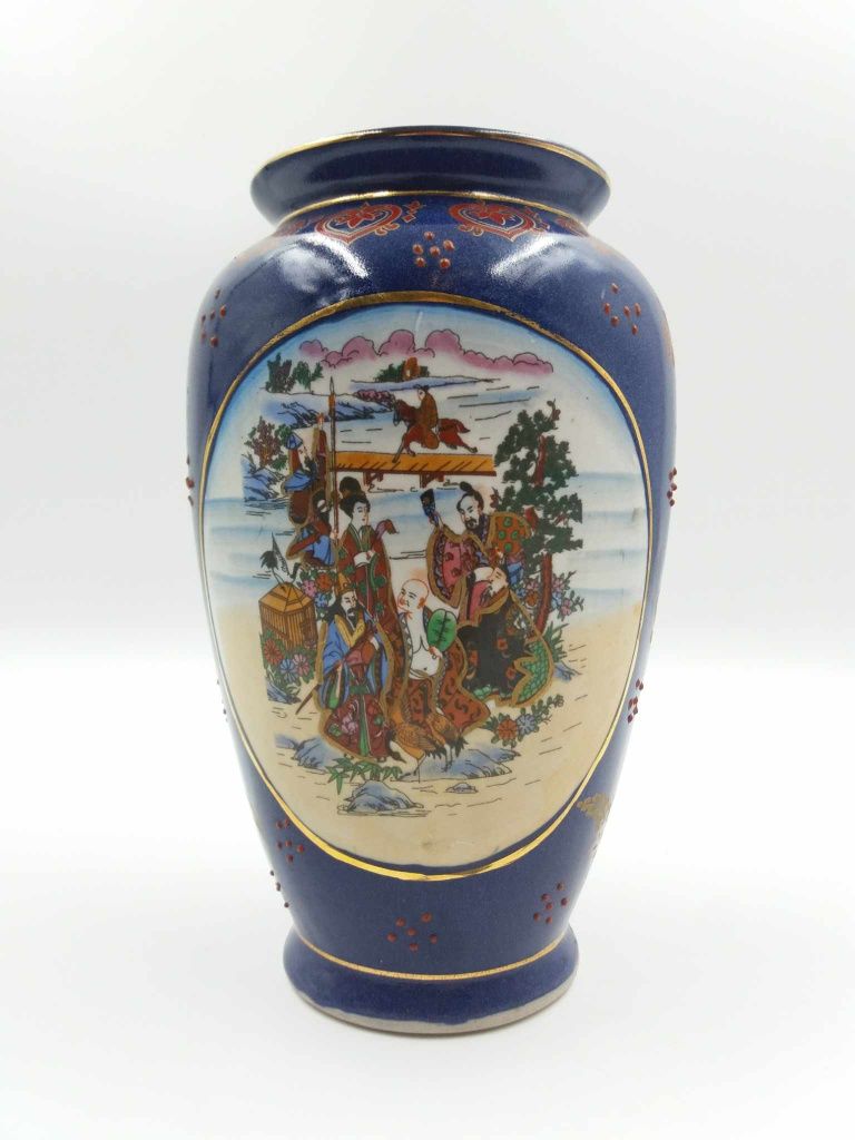 Ciekawy kobaltowy chiński porcelanowy ręcznie malowany wazon