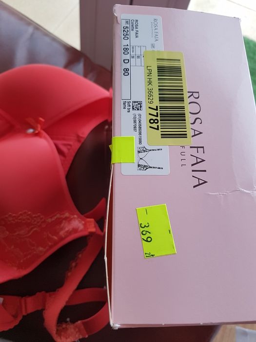 Piękny koralowy biustonosz Rosa Faia kolor koralowy, rozmiar 80D