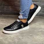 Кожаные кроссовки кеды Karl 40-45 black