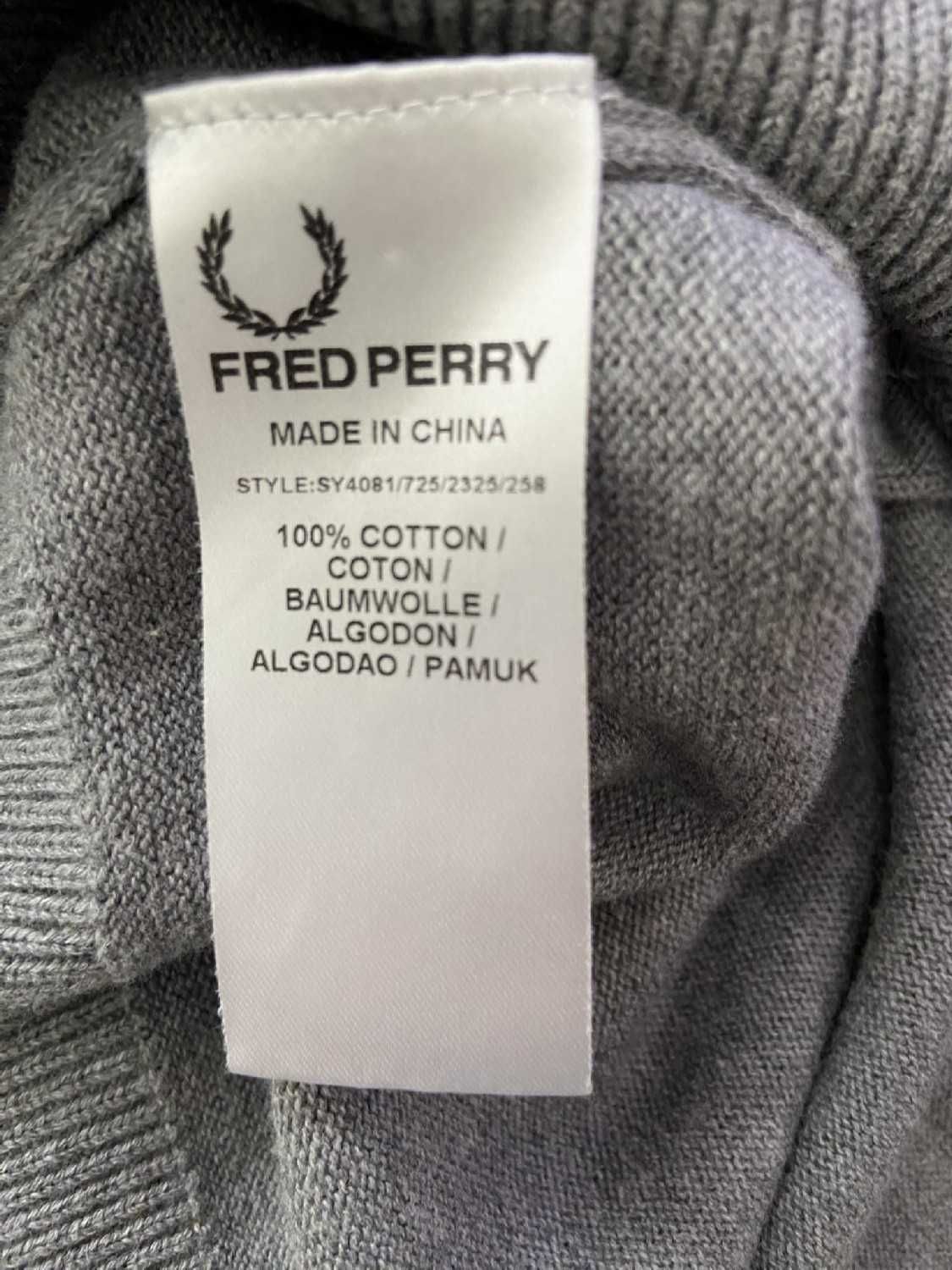 Fred Perry bawełniany chłopięcy kardigan na 152-158 cm