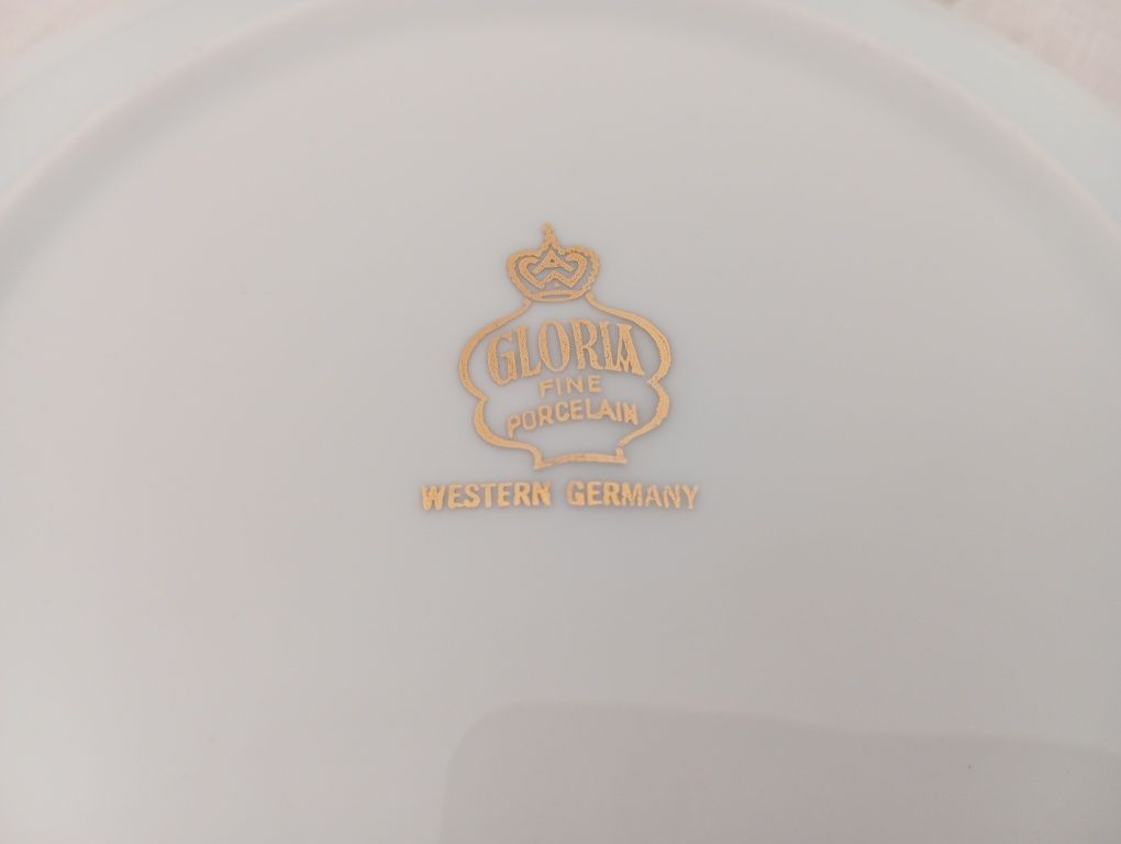Trio de Chá porcelana antiga Alemanha Ocidental