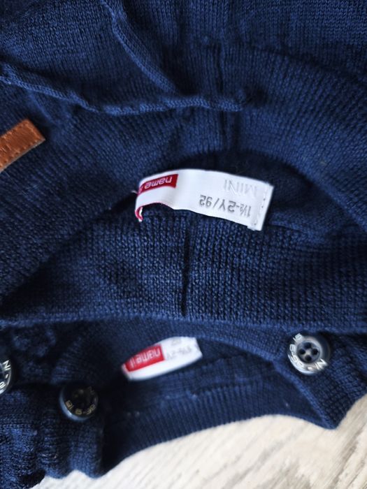 Komplet bluzka spodnie bielizna termiczna wełna merino Name It r. 92