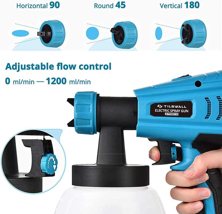 (NOVA) Pistola de pintura, velocidade máxima 1200 ml/min