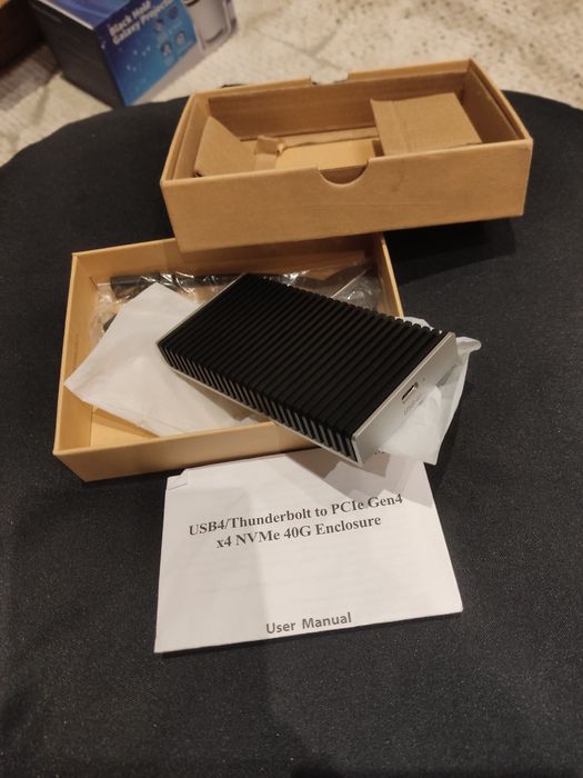 Obudowa aluminiowa Thunderbolt 4 40G na dysk SSD M2 NVMe.