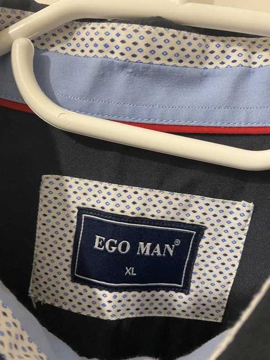 Granatowa męska gładka koszula Ego Man XL/42