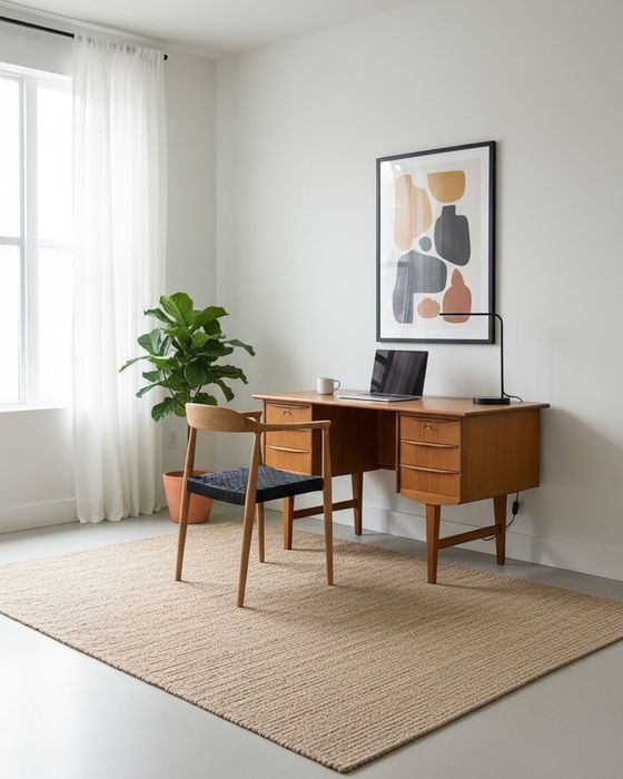 Duńskie biurko, drewno teak, lata 70-te. Mid century modern.
