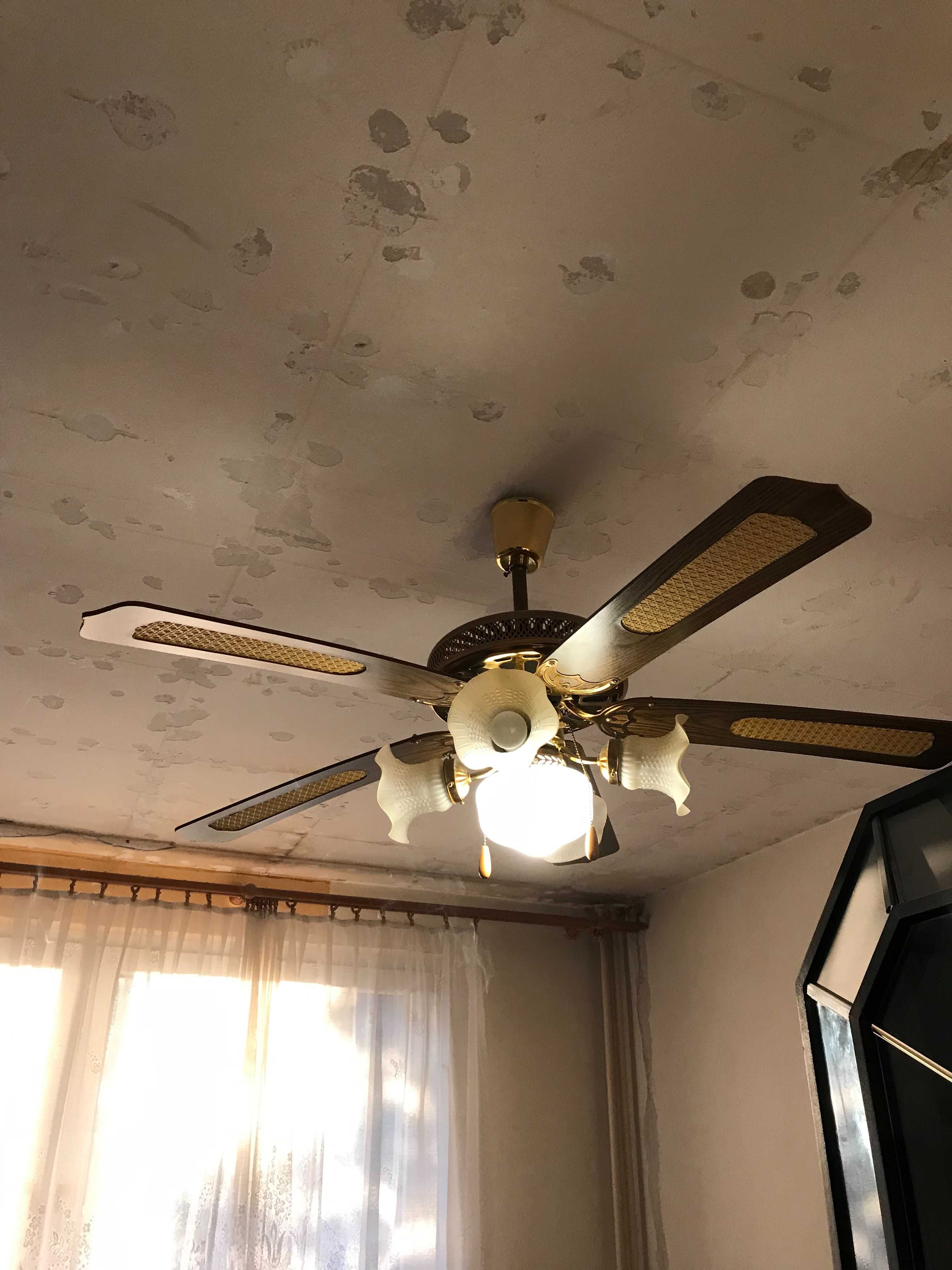 Super żyrandol lampa z wiatrakiem ładna retro