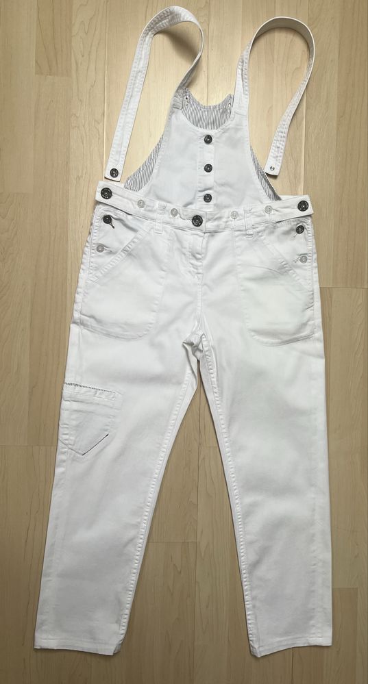Białe ogrodniczki jeans  DKNY r. XS