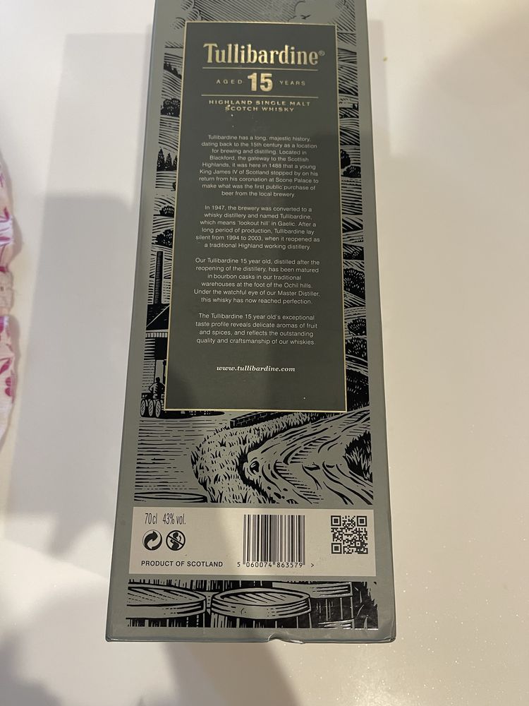 Коробка для віскі алкоголю Tullibardine scotch whisky на магнітах