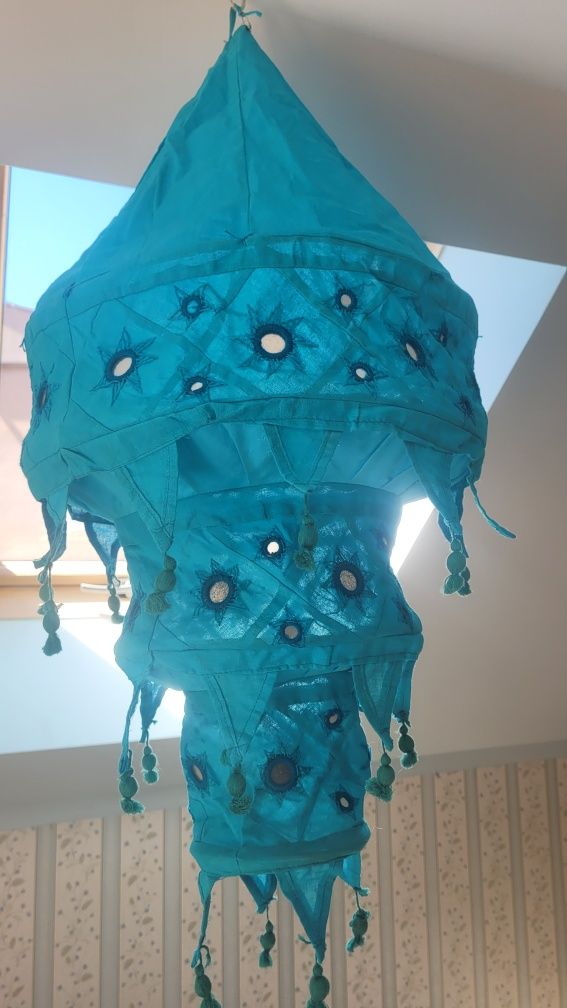 Lampa abażur materiałowa Indie orientalna