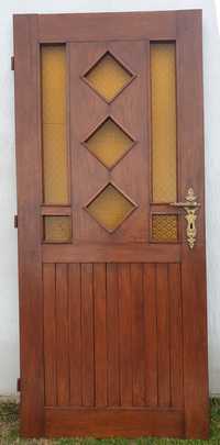 Drzwi drewniane dębowe lewe