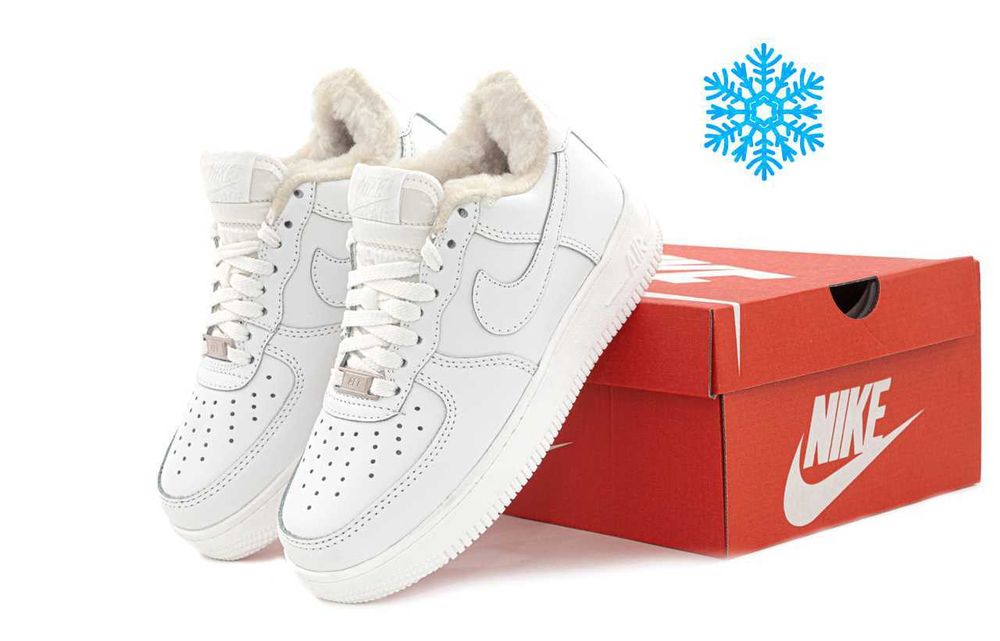 Зимние женские кроссовки ботинки Nike Air Force Low Winter. Унисекс.