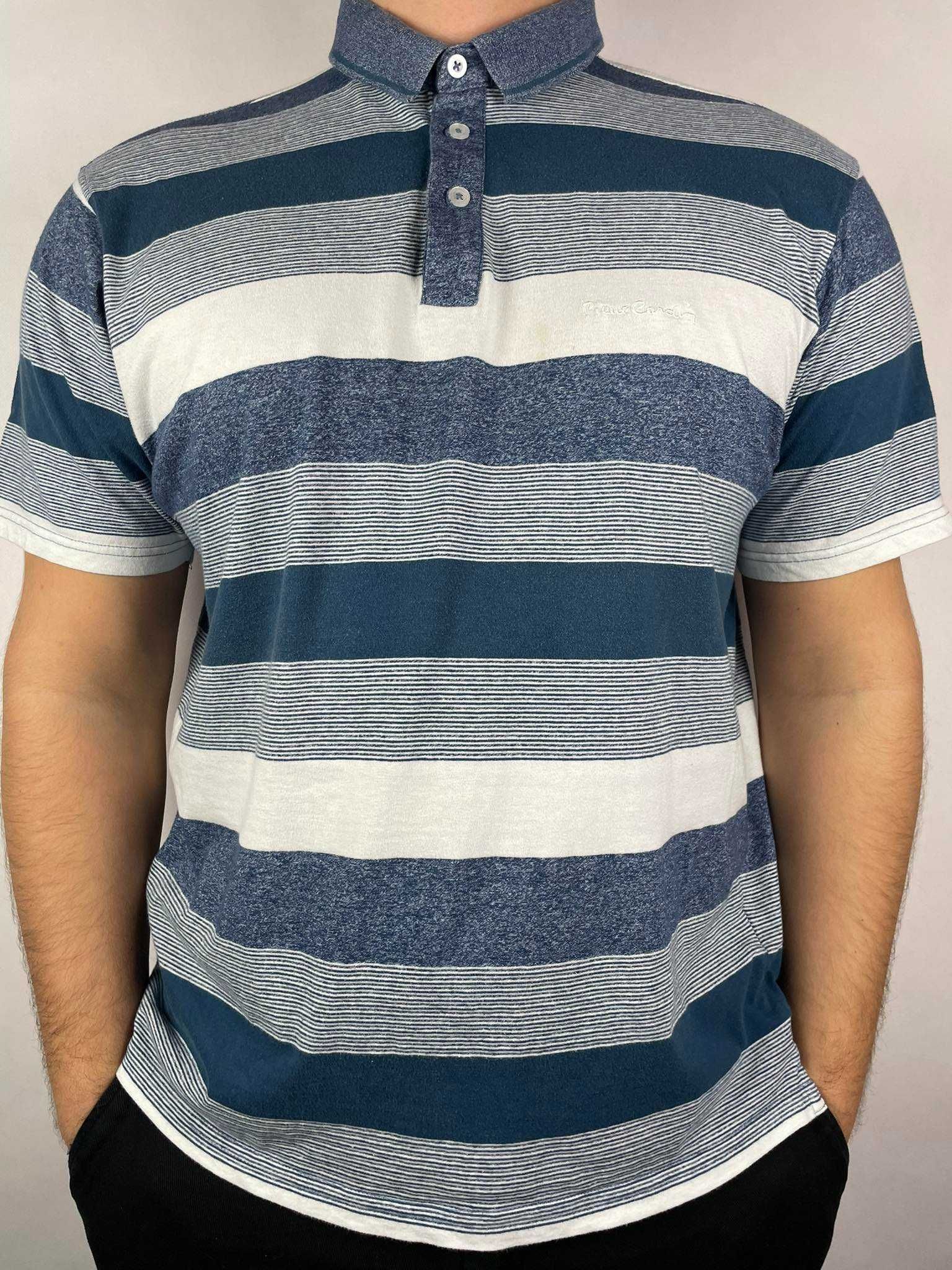 Koszulka Polo Pierre Cardin XXL  w paski niebieska
