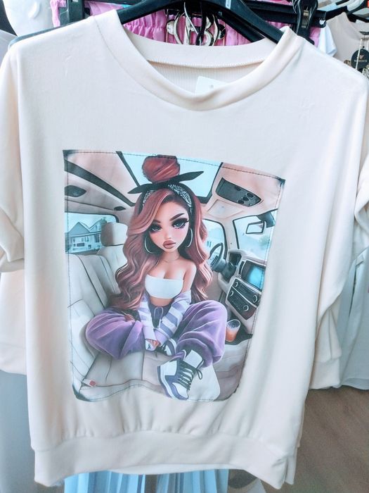 Komplet welurowy laleczka 1